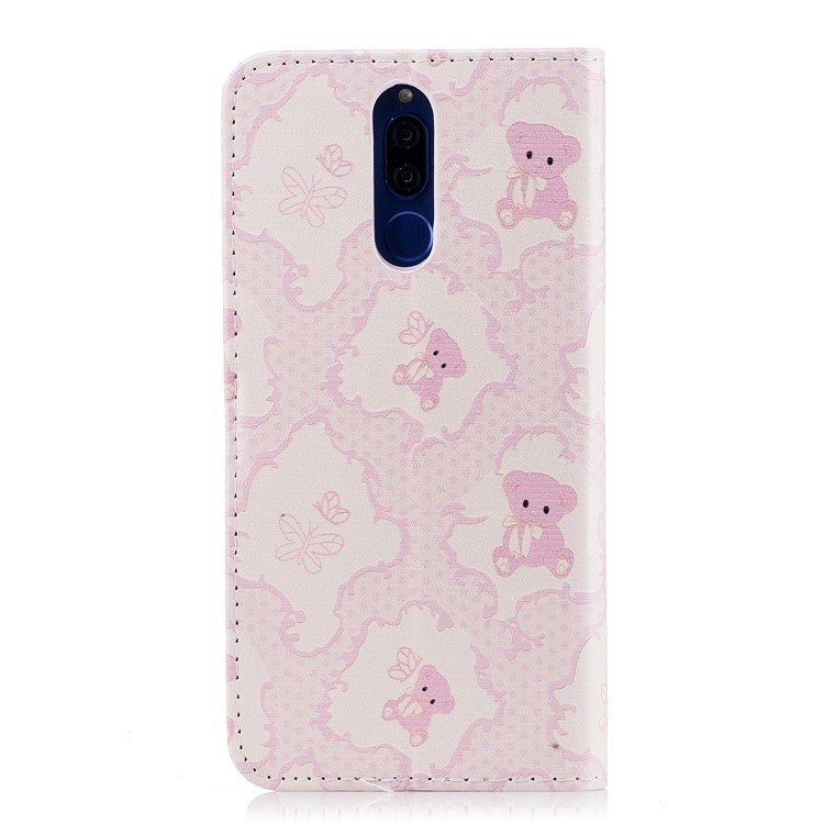 Embossed Pattern Stand Leather Wallet Mobile Cover for Huawei Mate 10 Lite / nova 2i / Maimang 6 / Honor 9i (India) - Bears-4