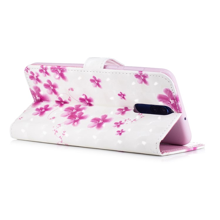 Pattern Printing Leather Wallet Case Phone Shell for Huawei Mate 10 Lite / Maimang 6 / nova 2i / Honor 9i (India) - Vivid Flowers-4