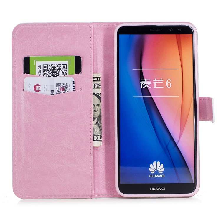 Padrão De Impressão Carteira Estojo De Couro Para Huawei Mate 10 Lite / Maimang 6 / nova 2i / Honra 9i (india) - Apanhador De Sonhos-4