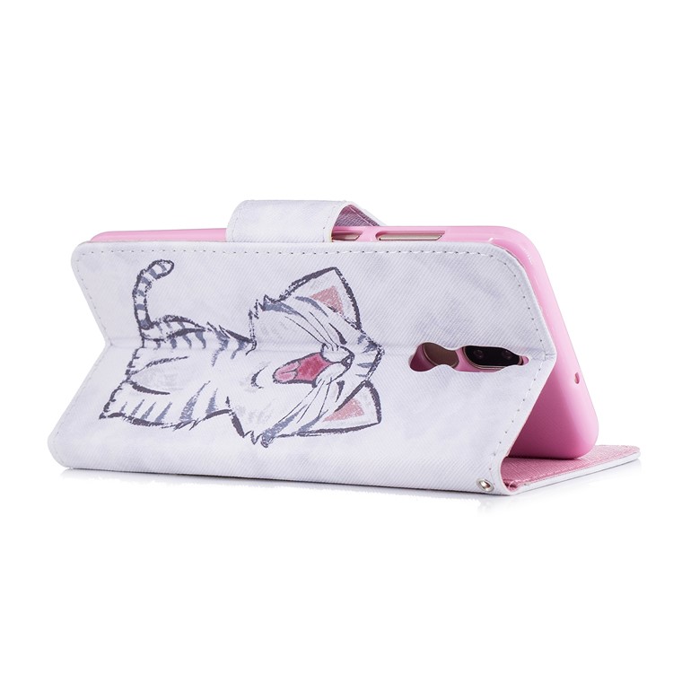 Pattern Printing Wallet Leather Case for Huawei Mate 10 Lite/nova 2i/Maimang 6/Honor 9i (India) - Cat-4