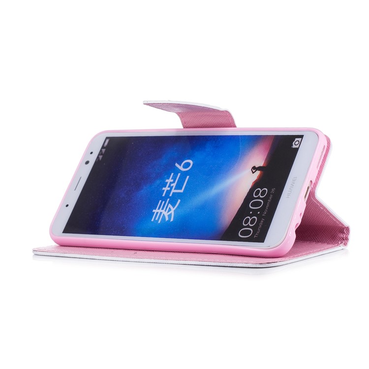 Pattern Printing Wallet Leather Case for Huawei Mate 10 Lite/nova 2i/Maimang 6/Honor 9i (India) - Cat-7