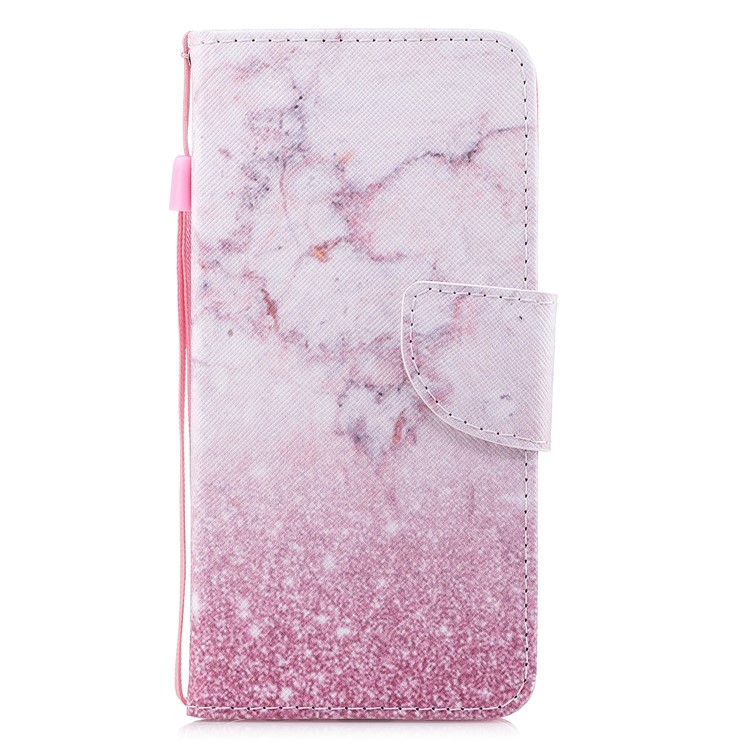 Pattern Printing Wallet Leather Shell for Huawei Mate 10 Lite/nova 2i/Maimang 6/Honor 9i (India) - Marble-1