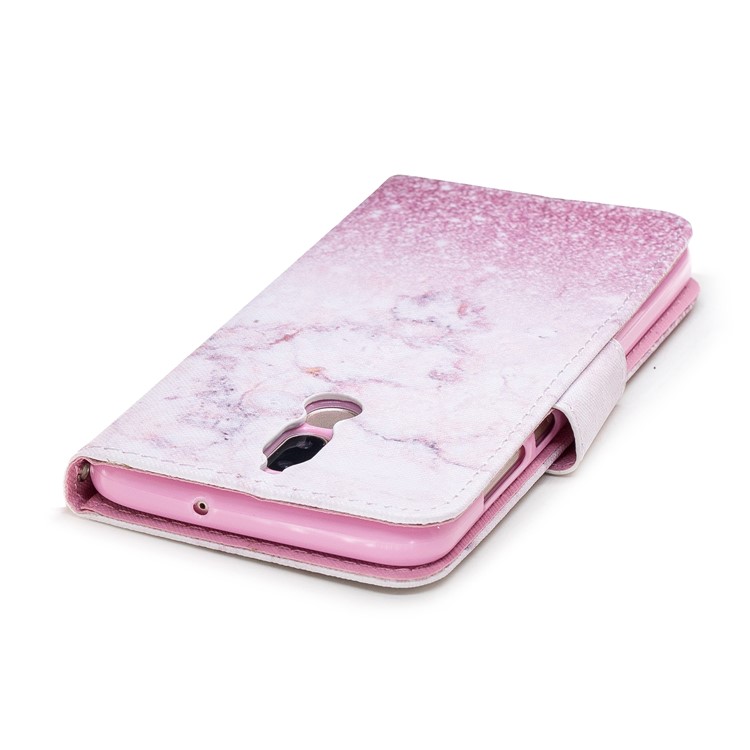 Pattern Printing Wallet Leather Shell for Huawei Mate 10 Lite/nova 2i/Maimang 6/Honor 9i (India) - Marble-5