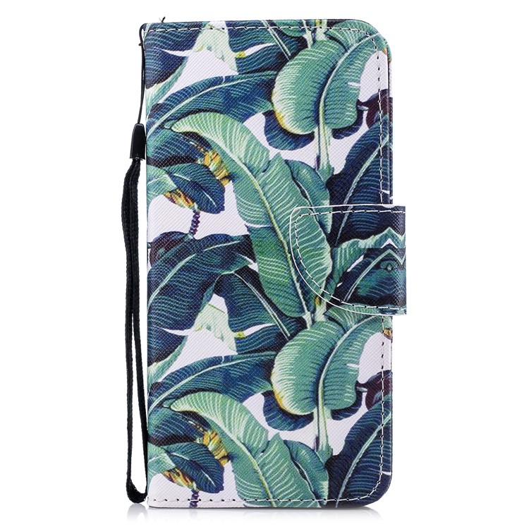 Pattern Printing Wallet Leather Cell Phone Cover for Huawei Mate 10 Lite/nova 2i/Maimang 6/Honor 9i (India) - Banana Tree-1