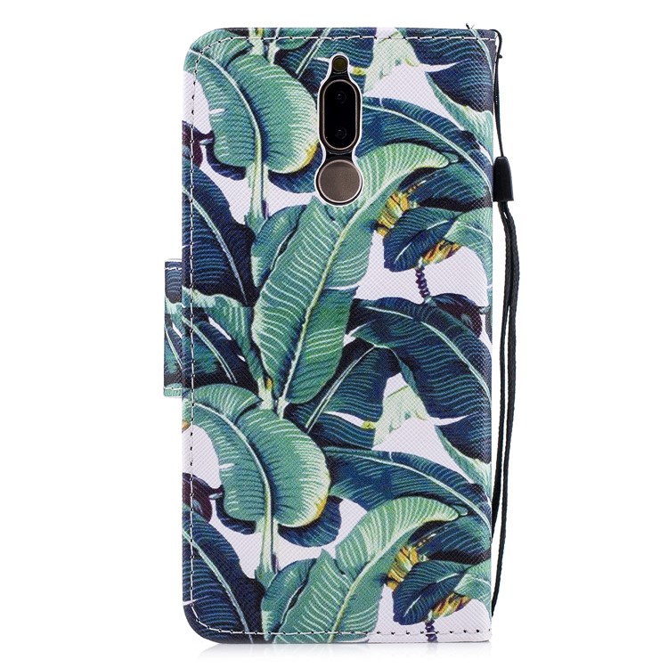 Pattern Printing Wallet Leather Cell Phone Cover for Huawei Mate 10 Lite/nova 2i/Maimang 6/Honor 9i (India) - Banana Tree-2