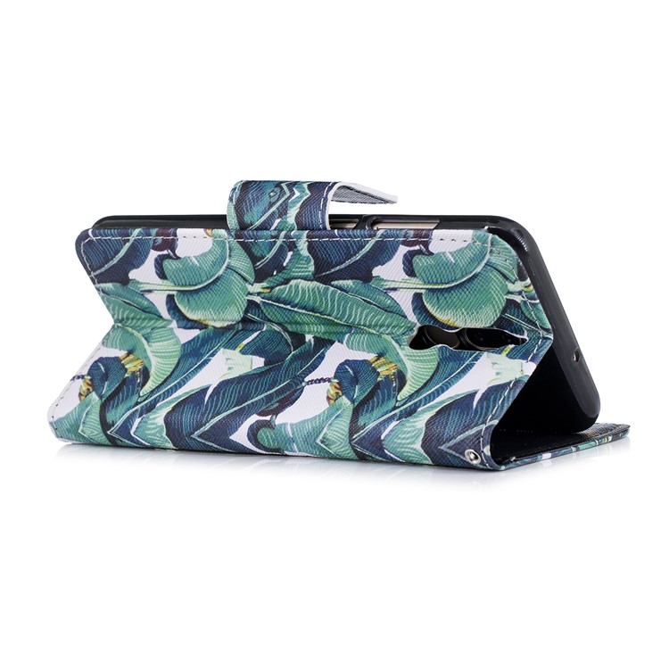 Pattern Printing Wallet Leather Cell Phone Cover for Huawei Mate 10 Lite/nova 2i/Maimang 6/Honor 9i (India) - Banana Tree-3