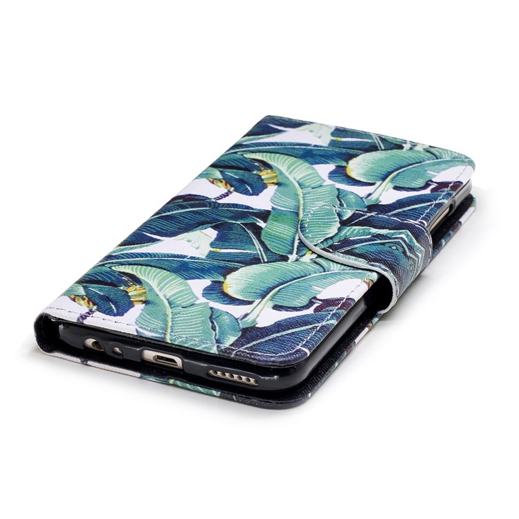 Pattern Printing Wallet Leather Cell Phone Cover for Huawei Mate 10 Lite/nova 2i/Maimang 6/Honor 9i (India) - Banana Tree-4