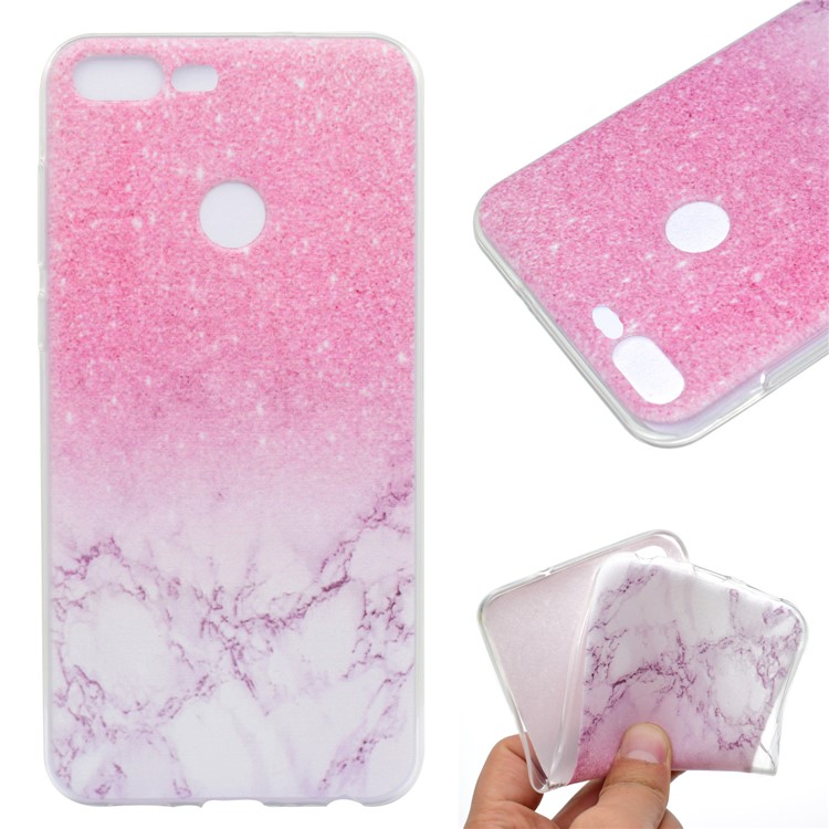 Pattern Printing TPU Mobile Case for Huawei Honor 9 Lite / Youth Edition - Marble Pattern-1