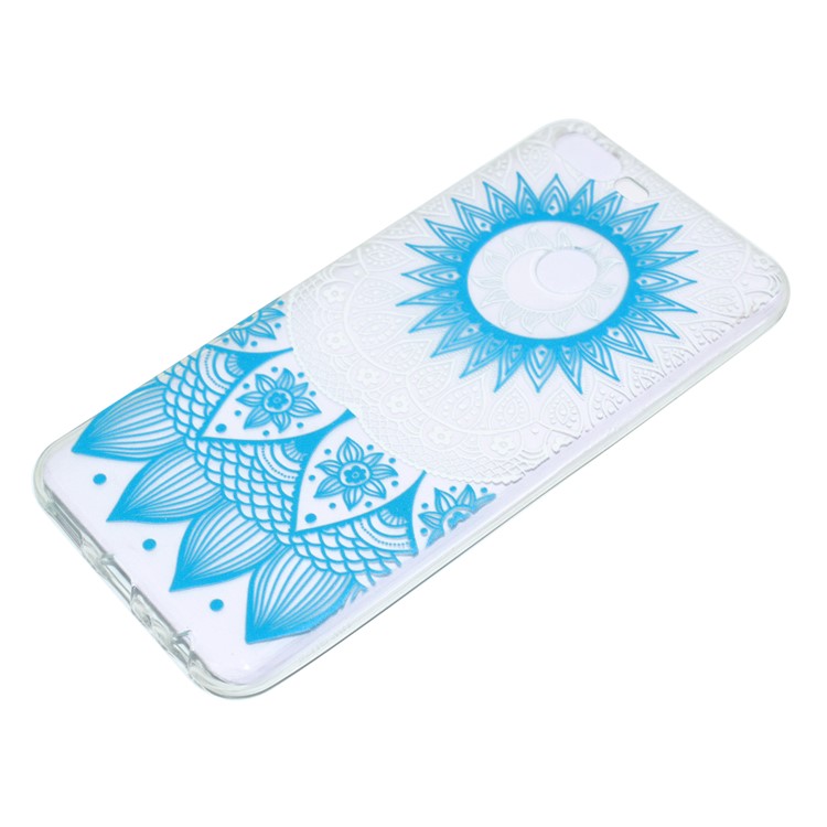 Pattern Printing TPU Cell Phone Cover for Huawei Honor 9 Lite / Youth Edition - Blue Mandala-3