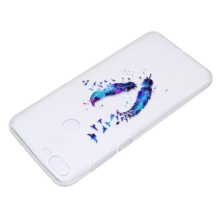 Pattern Printing TPU Protective Case for Huawei Honor 9 Lite / Youth Edition - Feather and Bird-4