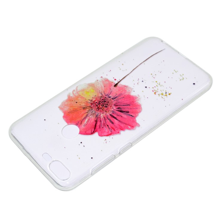 Pattern Printing TPU Protective Shell for Huawei Honor 9 Lite / Youth Edition - Red Flower-4