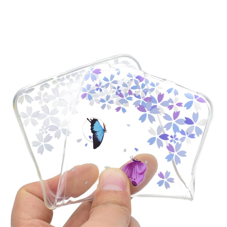 Pattern Printing TPU Protection Casing for Huawei Honor 9 Lite / Youth Edition - Butterfly and Flower-5