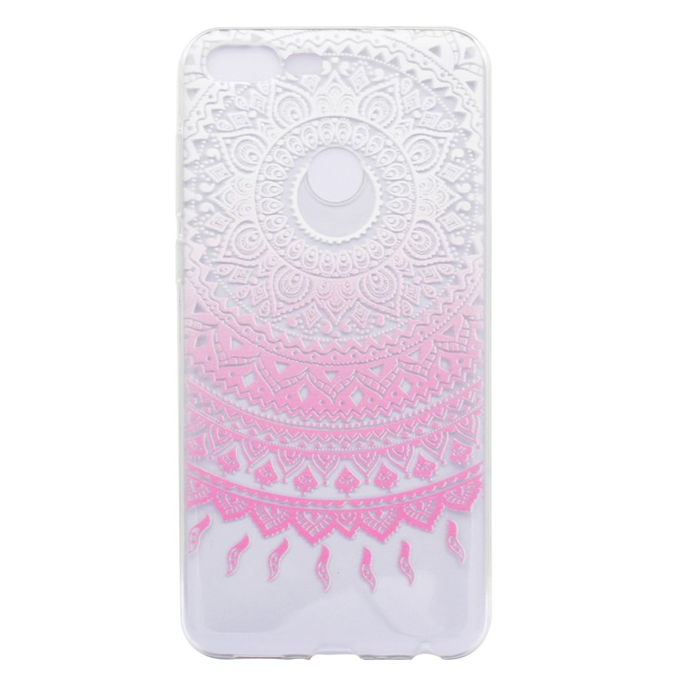 Pattern Printing TPU Gel Back Case for Huawei Honor 9 Lite / Youth Edition - Pink Mandala-2