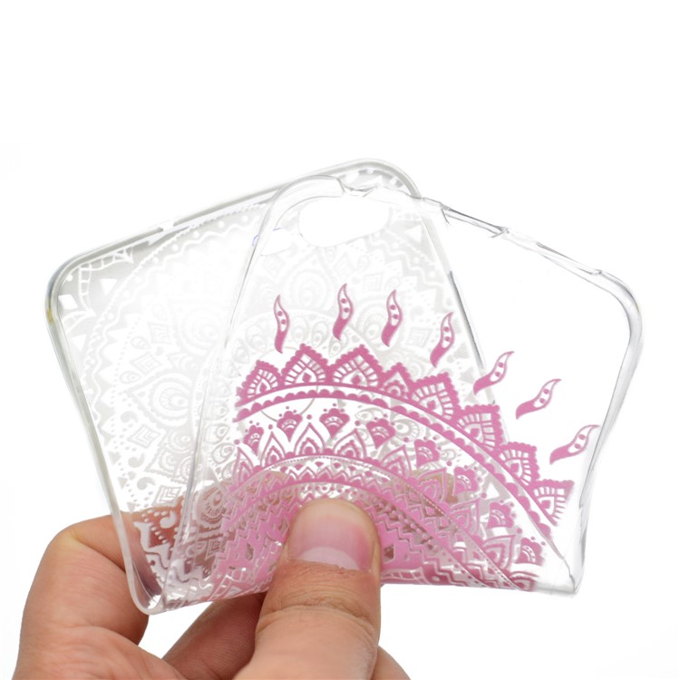 Pattern Printing TPU Gel Back Case for Huawei Honor 9 Lite / Youth Edition - Pink Mandala-5