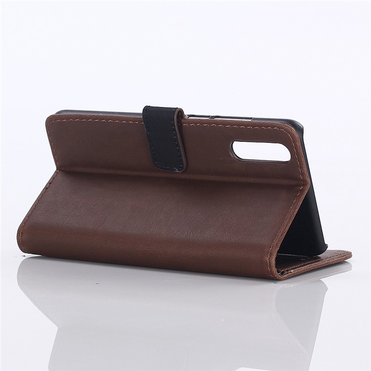 Crazy Horse Texture Retro Style Wallet Leather Mobile Case for Huawei P20 - Coffee-5