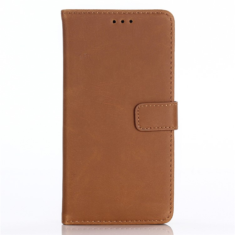 Guscio Di Copertina Folio In Pelle Stile Cavallo Pazzo Retrò Per Huawei P20 Lite / Nova 3e (cina) - Marrone-6