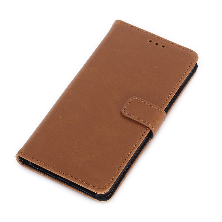 Guscio Di Copertina Folio In Pelle Stile Cavallo Pazzo Retrò Per Huawei P20 Lite / Nova 3e (cina) - Marrone-8