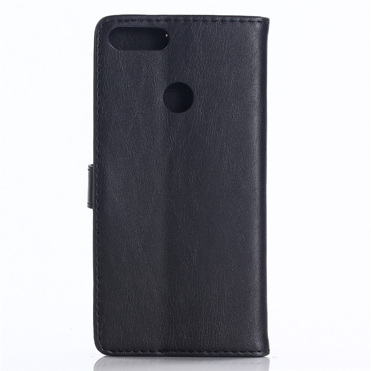 Crazy Horse Texture Style Retro Leather Stand Case Per Huawei P Smart/ Goditi 7S/ Nova Lite 2 - Nero