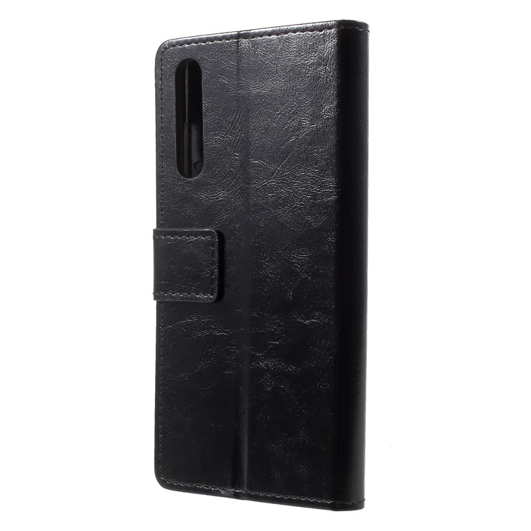 Crazy Horse Wallet Leather Mobile Phone Case for Huawei P20 Pro - Black-2