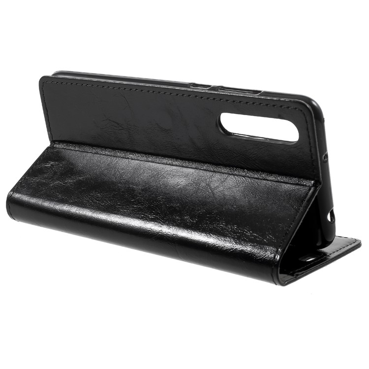 Crazy Horse Wallet Leather Mobile Phone Case for Huawei P20 Pro - Black-4