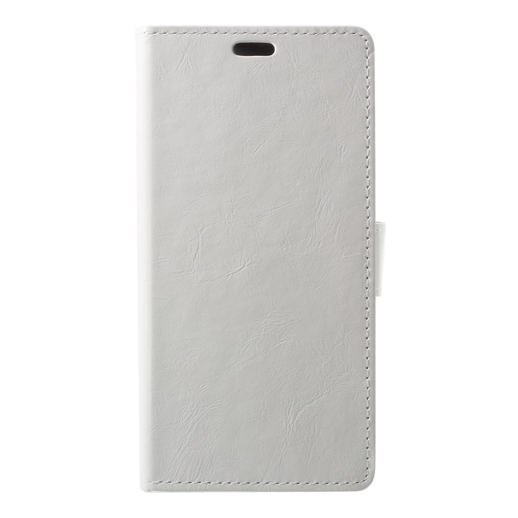 Crazy Horse Wallet Stand Leather Cell Phone Cover for Huawei P20 Pro - White-1