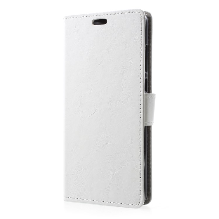 Crazy Horse Wallet Stand Leather Cell Phone Cover for Huawei P20 Pro - White-3
