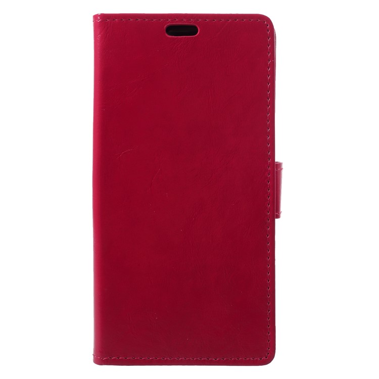 Crazy Horse Wallet Leather Mobile Phone Shell with Stand for Huawei P20 Pro - Red-1