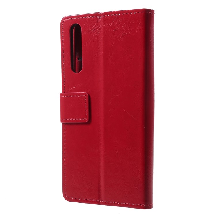 Crazy Horse Wallet Leather Mobile Phone Shell with Stand for Huawei P20 Pro - Red-2