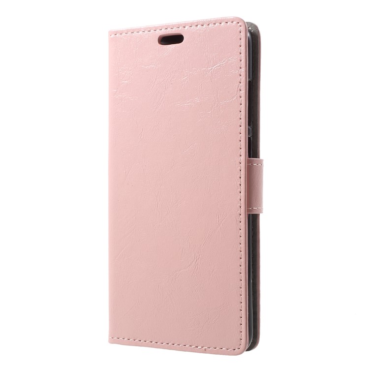 Crazy Horse PU Leather Wallet Stand Phone Casing for Huawei P20 Pro - Pink-3