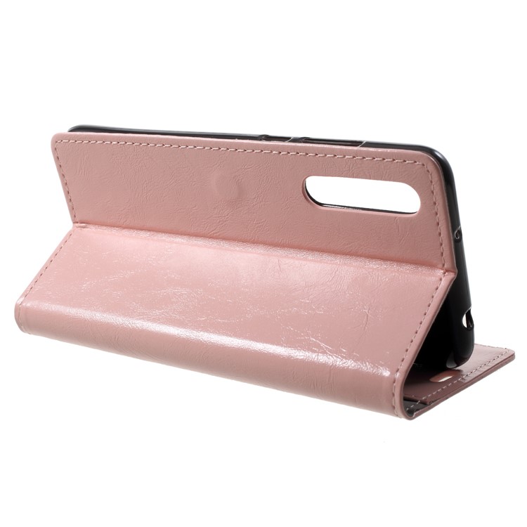 Crazy Horse PU Leather Wallet Stand Phone Casing for Huawei P20 Pro - Pink-4