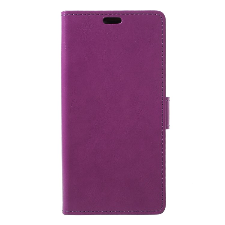 Crazy Horse Wallet Leather Flip Stand Case for Huawei P20 Pro - Purple-1