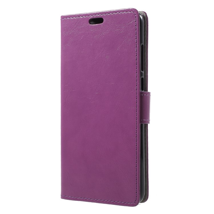 Crazy Horse Wallet Leather Flip Stand Case for Huawei P20 Pro - Purple-3