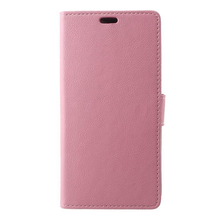 Folio Flip PU Leather Card Holder Mobile Phone Shell for Huawei P20 Pro - Pink-1