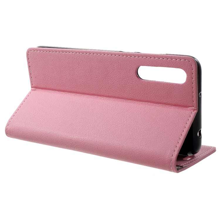 Folio Flip PU Leather Card Holder Mobile Phone Shell for Huawei P20 Pro - Pink-4