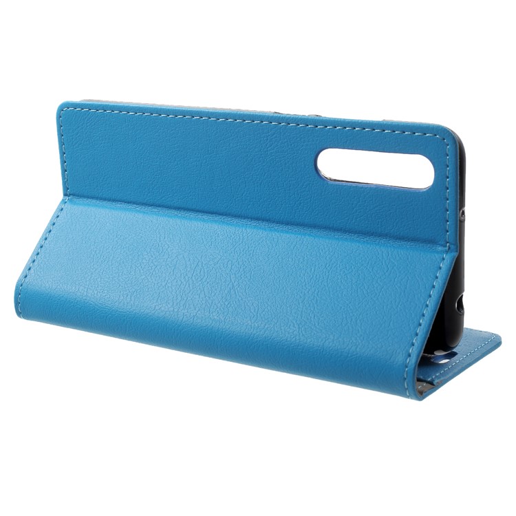 Folio Flip PU Leather Protection Mobile Cover Shell for Huawei P20 Pro - Blue-4