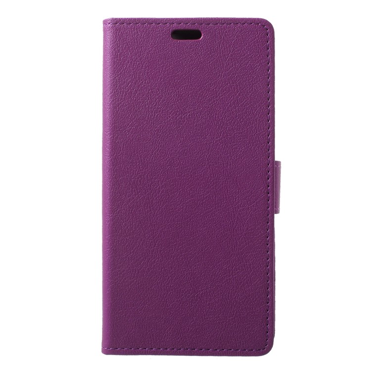 Card Holder Leather Stand Phone Casing for Huawei P20 Pro - Purple-1
