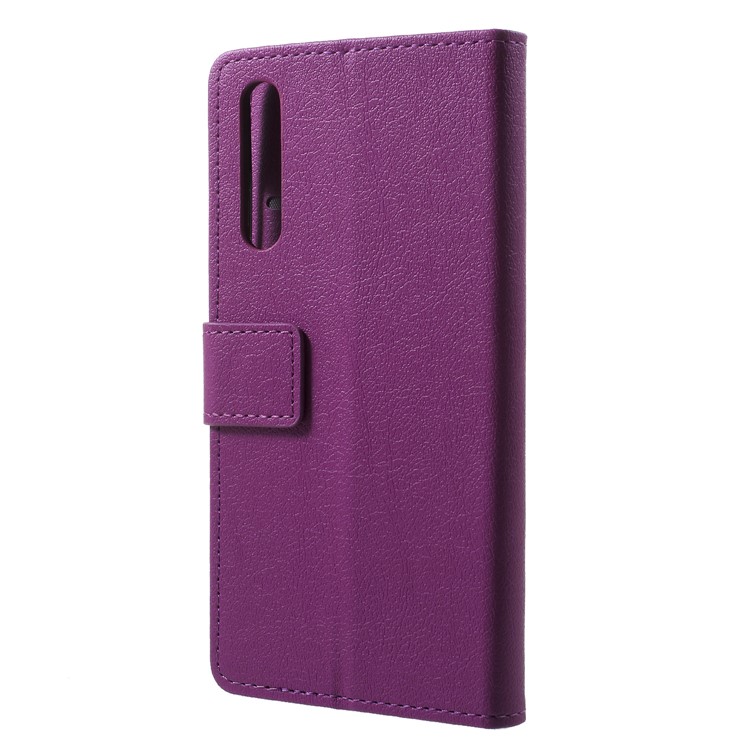 Card Holder Leather Stand Phone Casing for Huawei P20 Pro - Purple-2