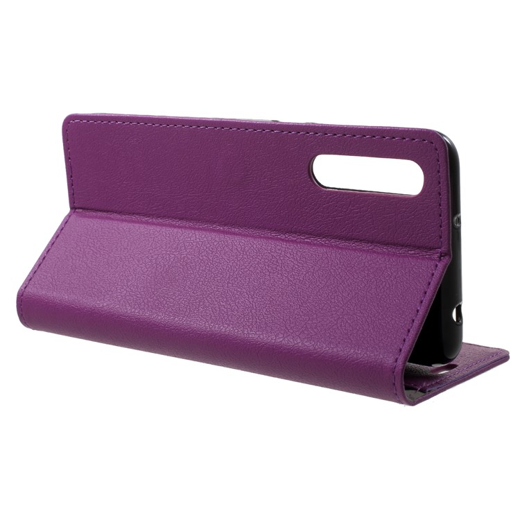 Card Holder Leather Stand Phone Casing for Huawei P20 Pro - Purple-4