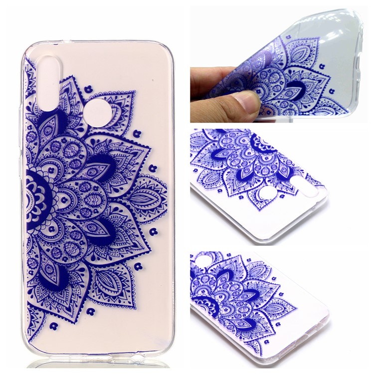 Pattern Printing TPU Cell Phone Case for Huawei P20 Lite / Nova 3e - Purple Flower-1