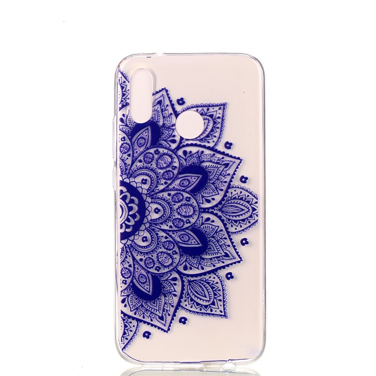 Pattern Printing TPU Cell Phone Case for Huawei P20 Lite / Nova 3e - Purple Flower-2