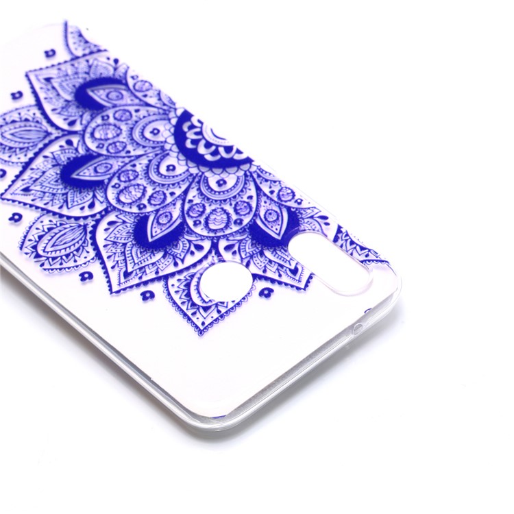 Pattern Printing TPU Cell Phone Case for Huawei P20 Lite / Nova 3e - Purple Flower-4