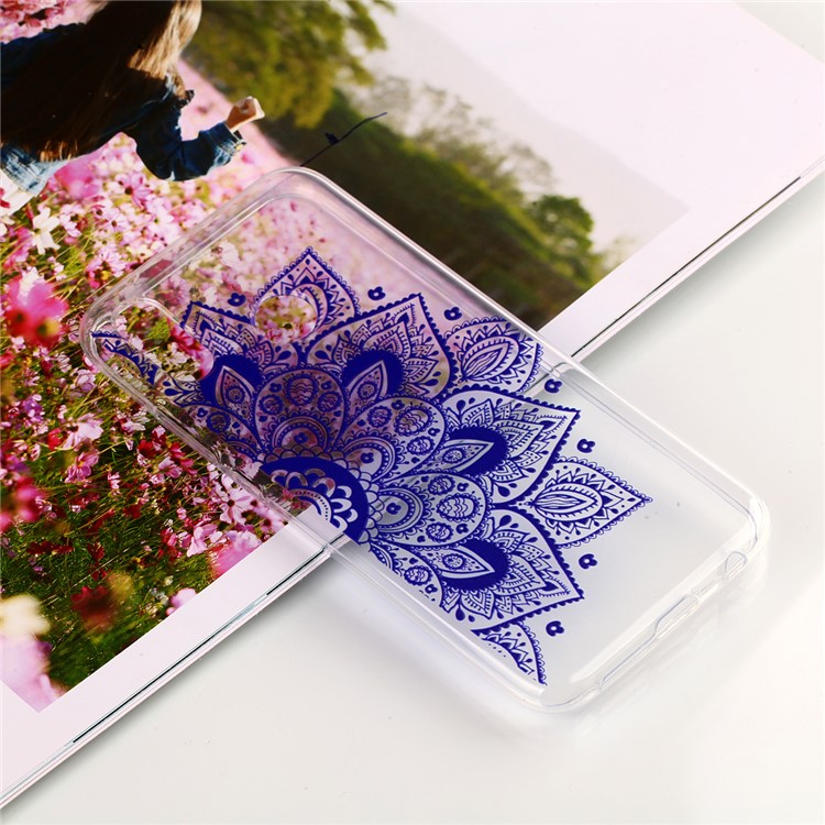 Pattern Printing TPU Cell Phone Case for Huawei P20 Lite / Nova 3e - Purple Flower-5