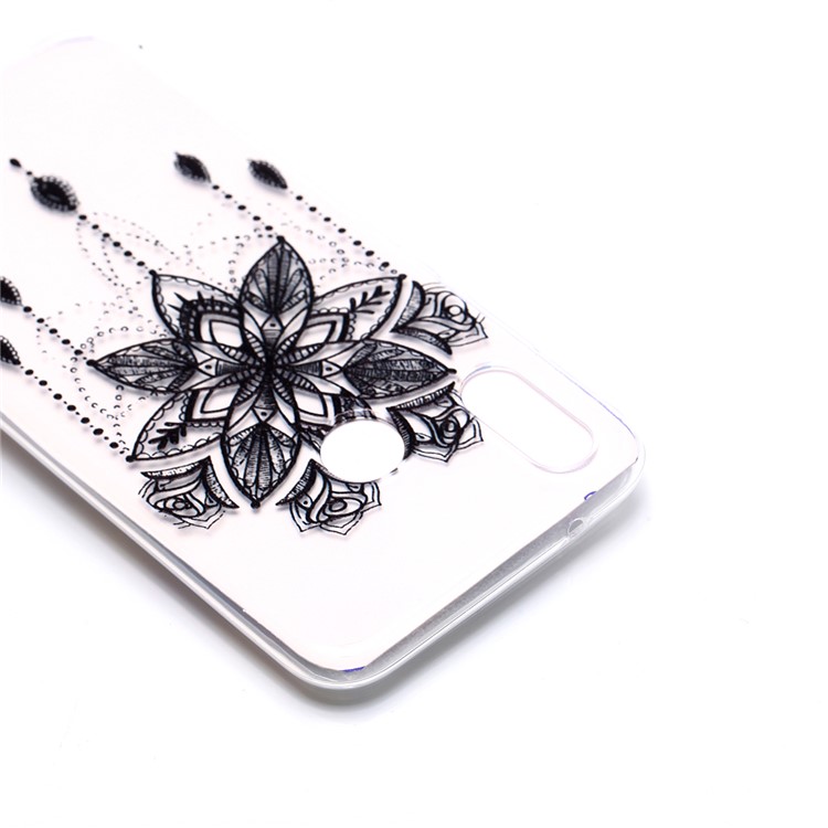 Pattern Printing TPU Phone Cover Case for Huawei P20 Lite / Nova 3e - Flower Pattern-4
