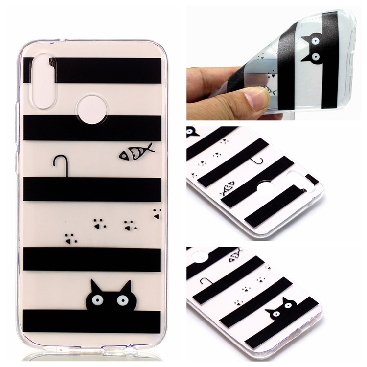 Pattern Printing TPU Cover Phone Case for Huawei P20 Lite / Nova 3e - Stripes Pattern-1