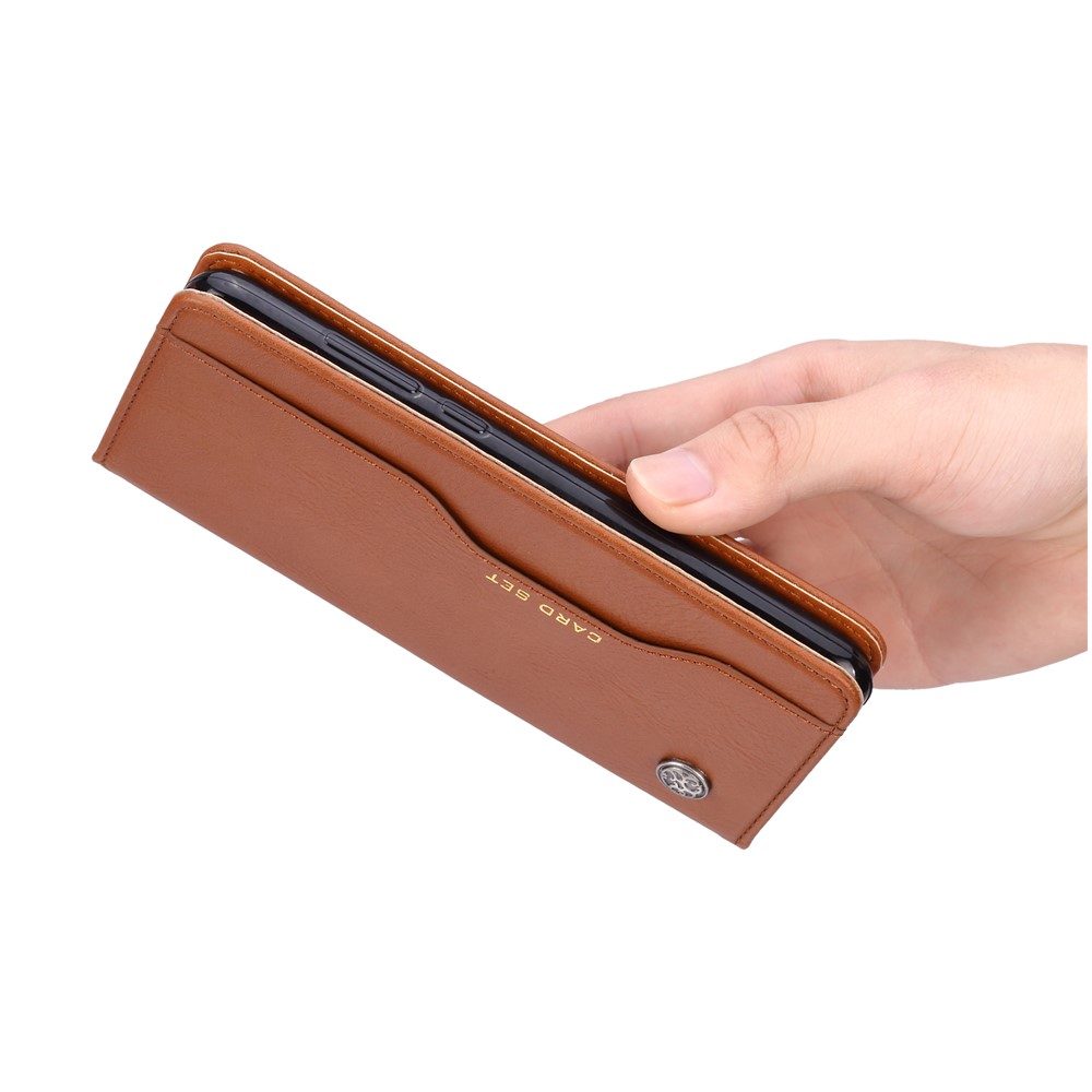 Porte-monnaie En Cuir Auto-absorbé Pour Huawei P20 - Marron-9
