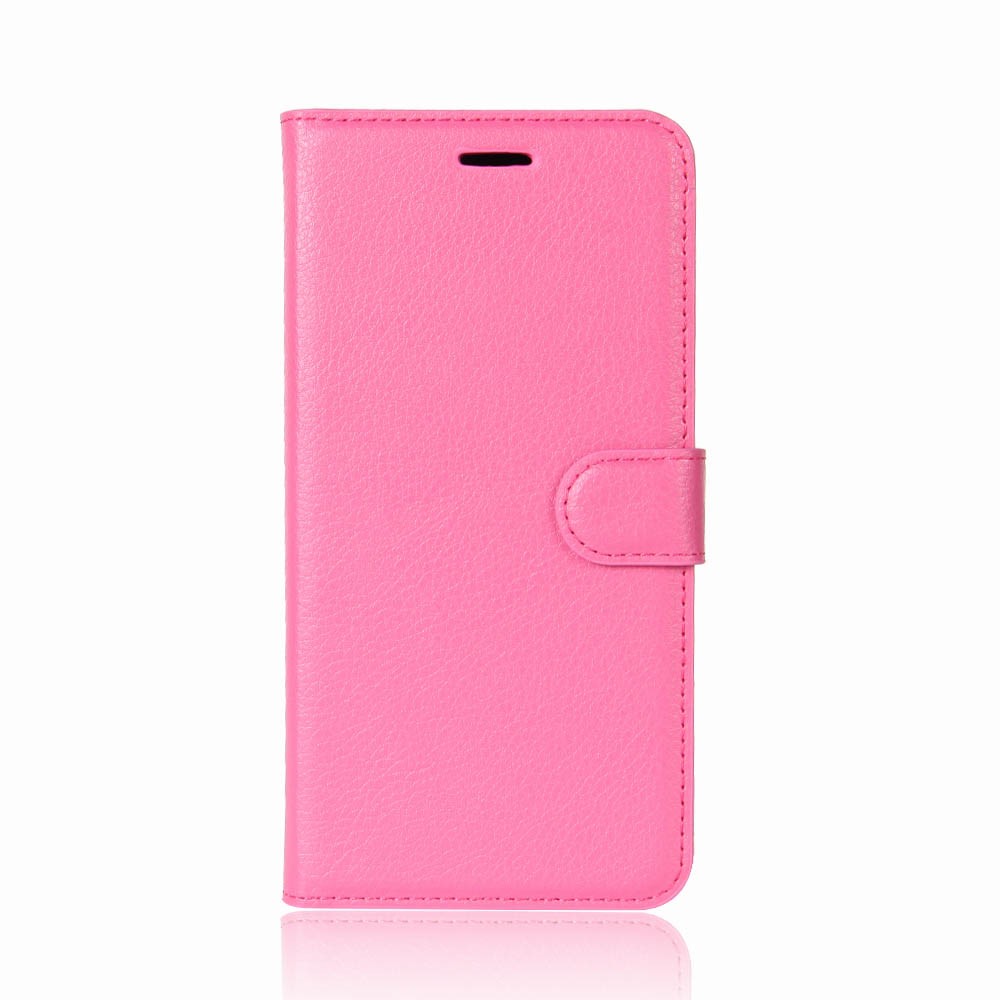 Litchi Stand Stand Stand Stand Phone Leather Case Para Huawei P20 Pro Acessório de Telefone Celular - Rosa