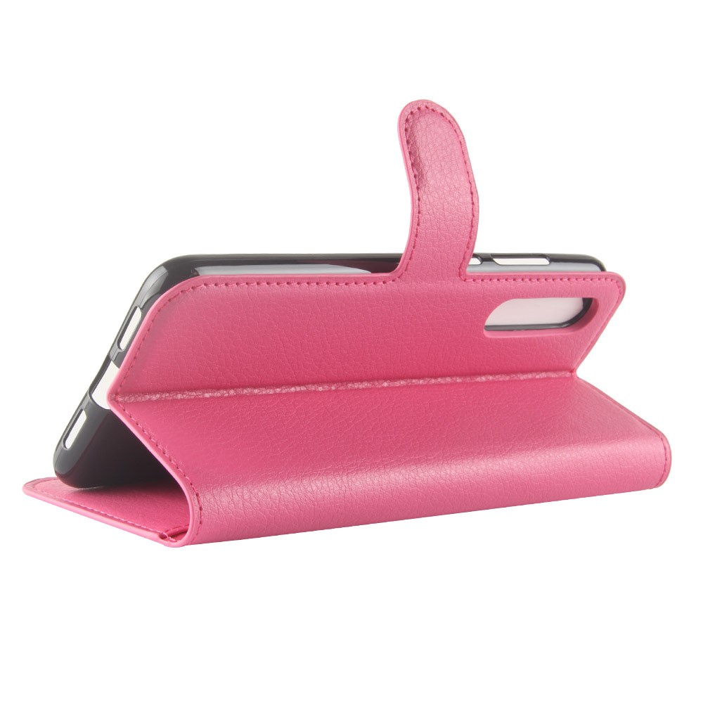 Litchi Texture Stand Portefeuille Support de Téléphone en Cuir Pour Huawei P20 Pro Accessoire de Téléphone Mobile - Rose-5