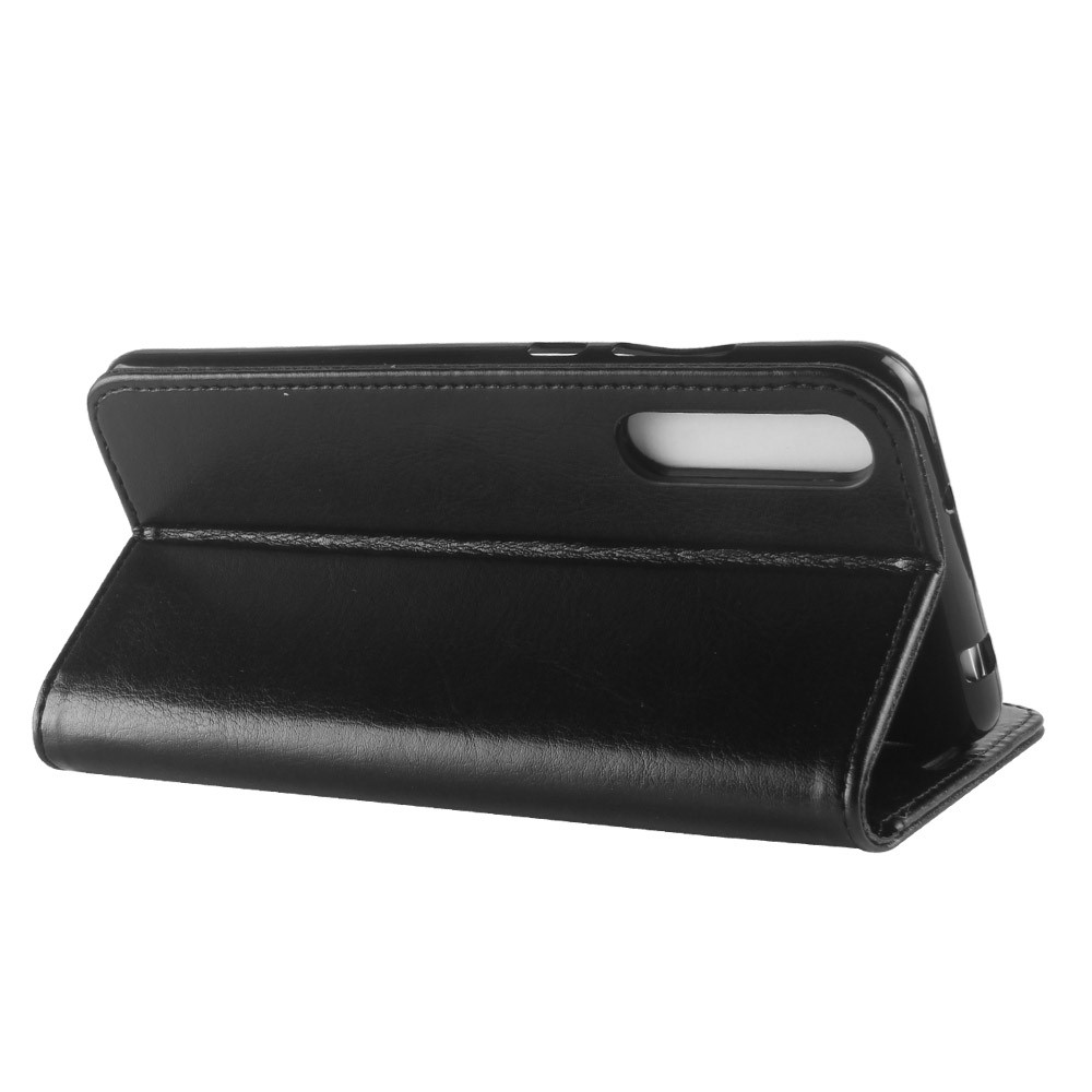 Para Huawei P20 Pro Crazy Horse PU Billetera De Cuero Soporte - Negro-7