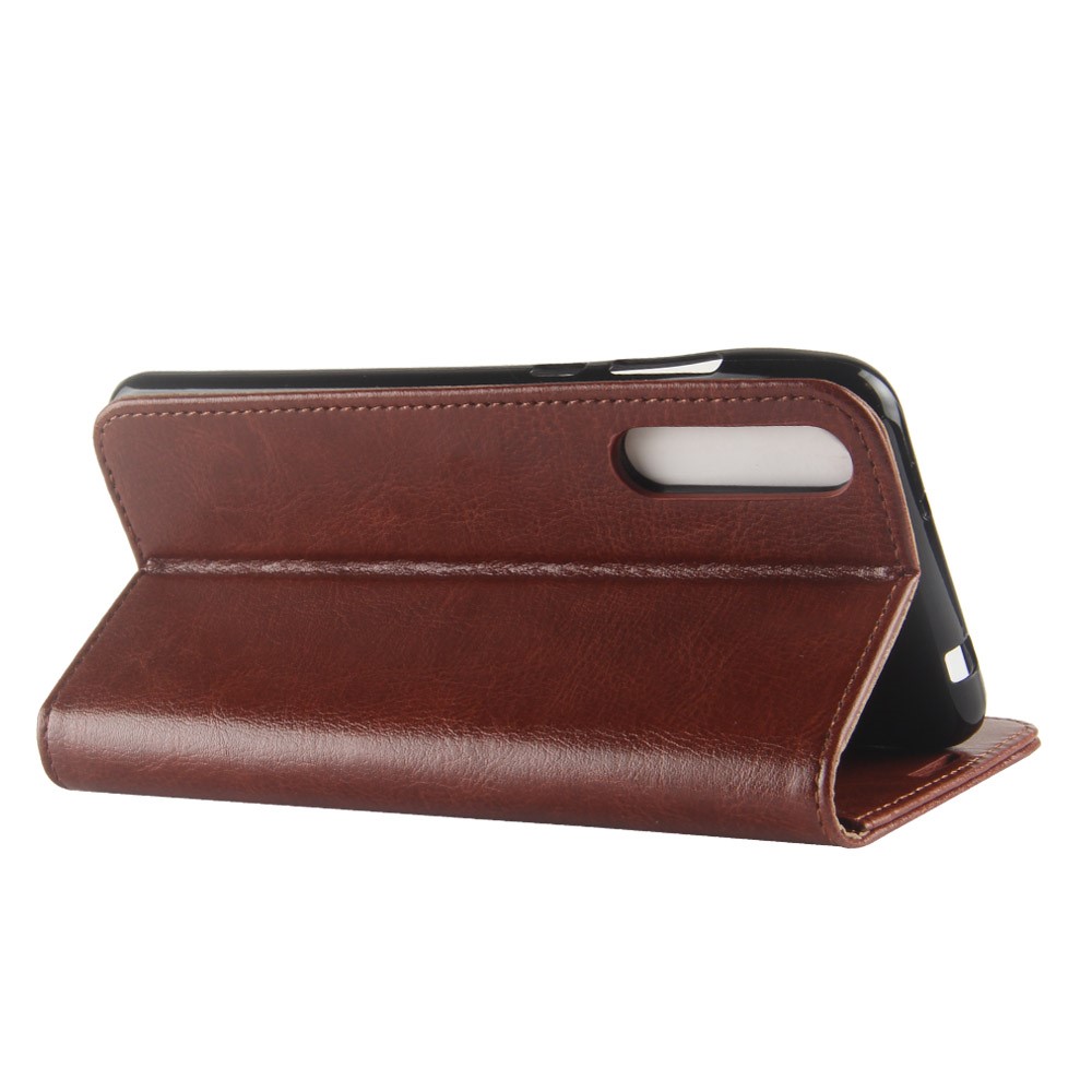 For Huawei P20 Pro Crazy Horse PU Leather Wallet Stand Mobile Casing - Brown-5