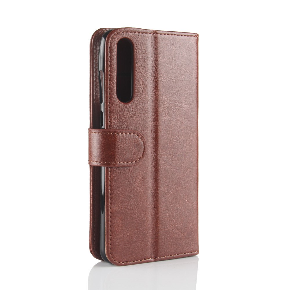 For Huawei P20 Pro Crazy Horse PU Leather Wallet Stand Mobile Casing - Brown-6